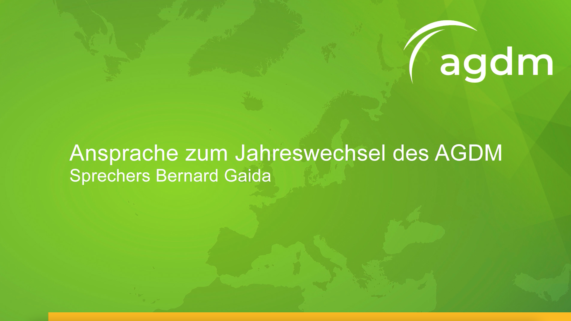 Zum Jahreswechsel 2023: Das Wort des Sprechers der AGDM Bernard Gaida Zum Jahreswechsel 2023: Das Wort des Sprechers der AGDM Bernard Gaida